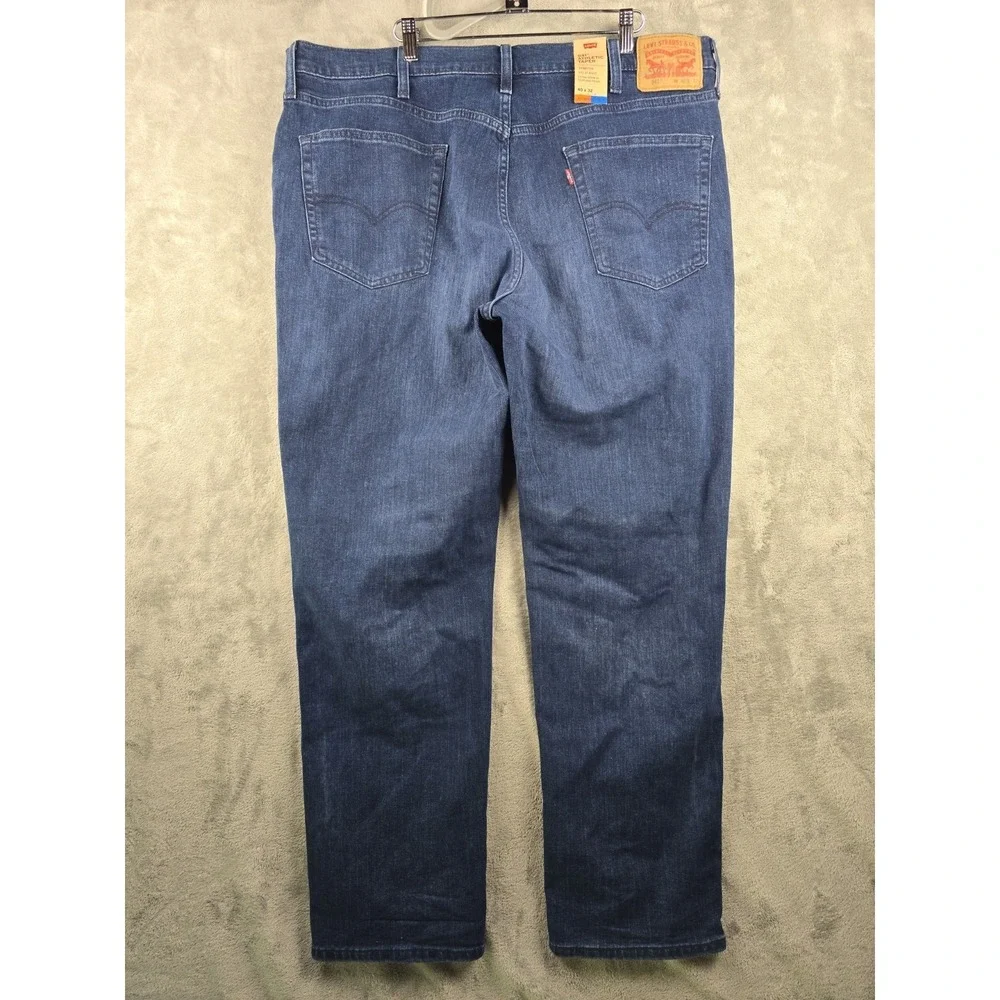 Levi 541 Denim Jeans Men's 40x32 Blue Dark Wash Stretch Athletic Taper NWT